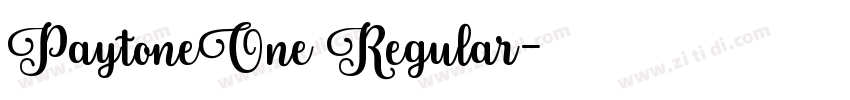 PaytoneOne Regular字体转换